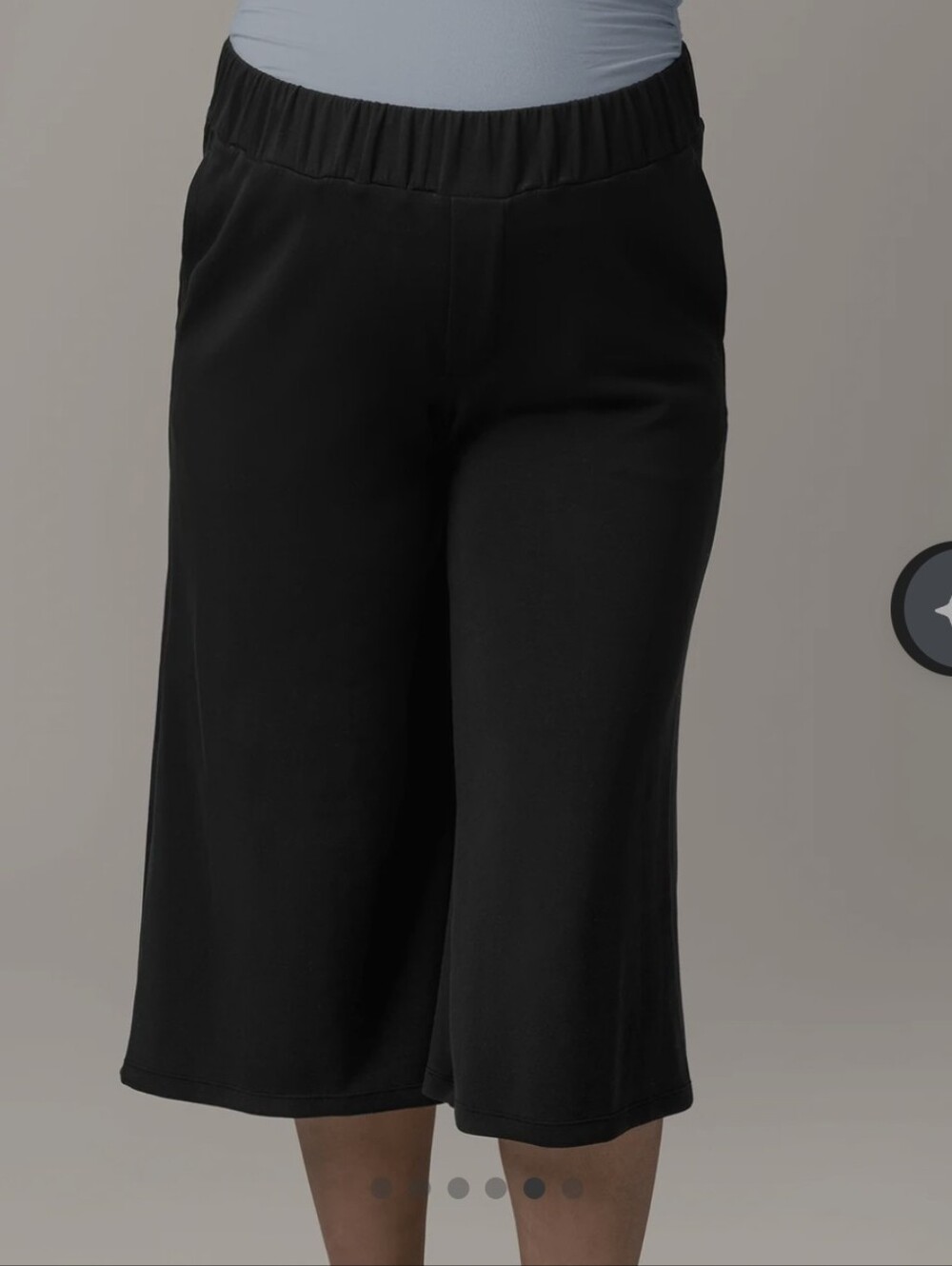 Kindred Bravely Maternity And Postpartum Cropped Pants — Black